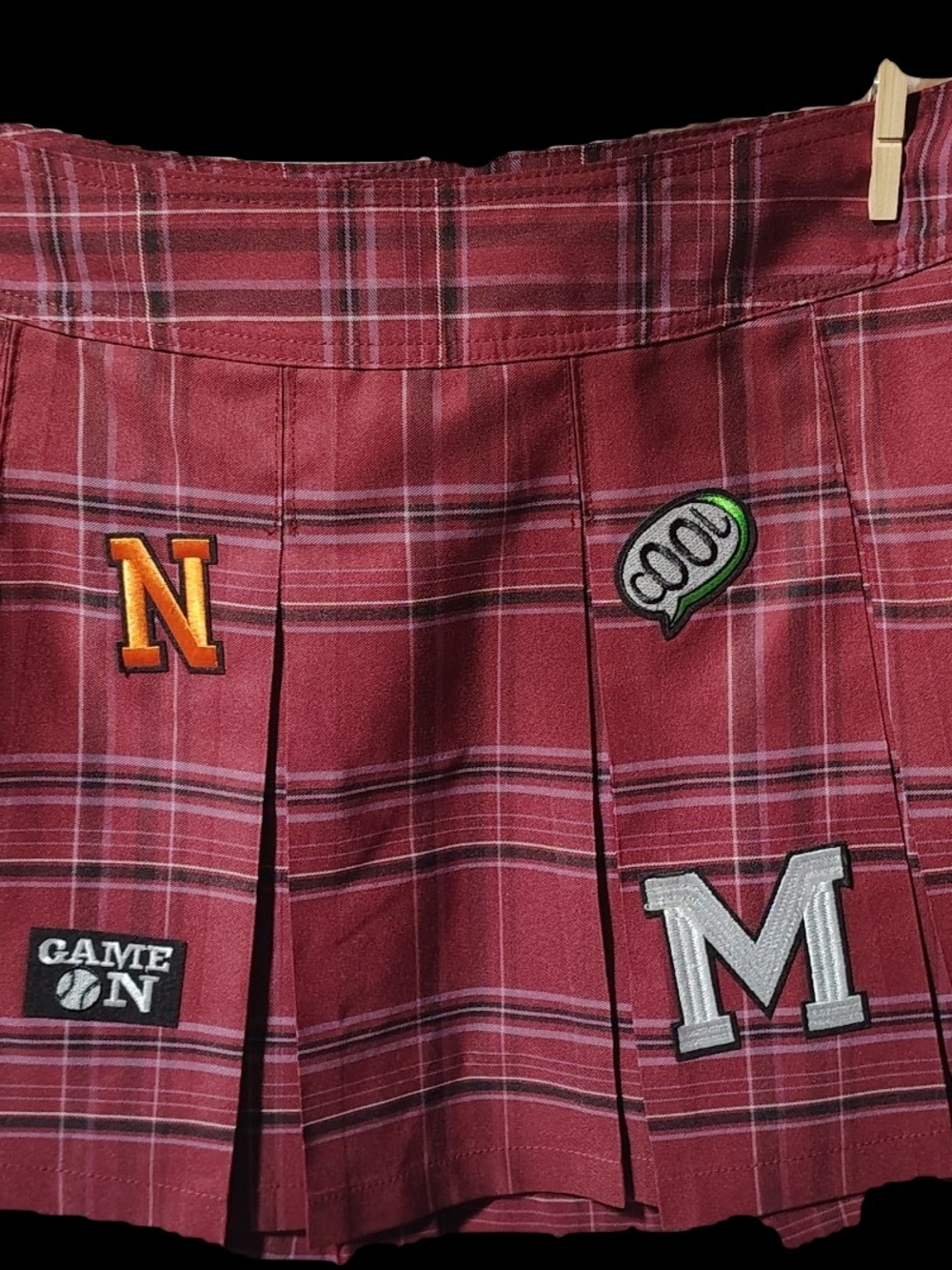 No Boundaries Red Plaid Skirt